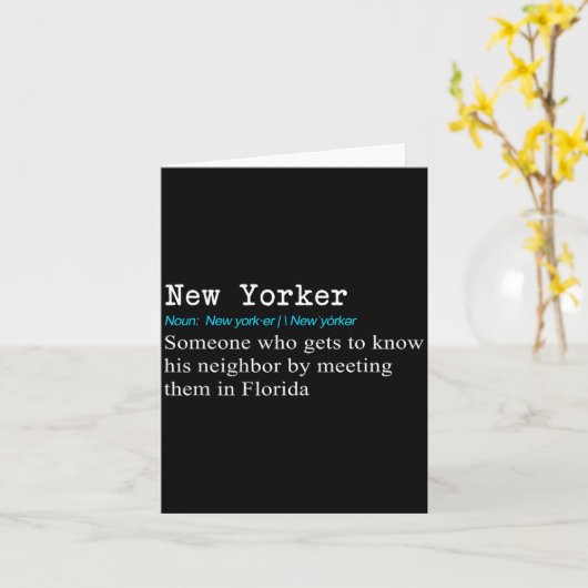 Funny New Yorker Dictionary Definition Gif  カード (黄色い花)