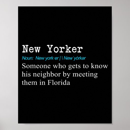 Funny New Yorker Dictionary Definition Gif  ポスター (正面)