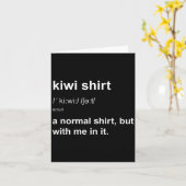 Funny New Zealand For Men Women Kiwi Gift Humour  カード (黄色い花)