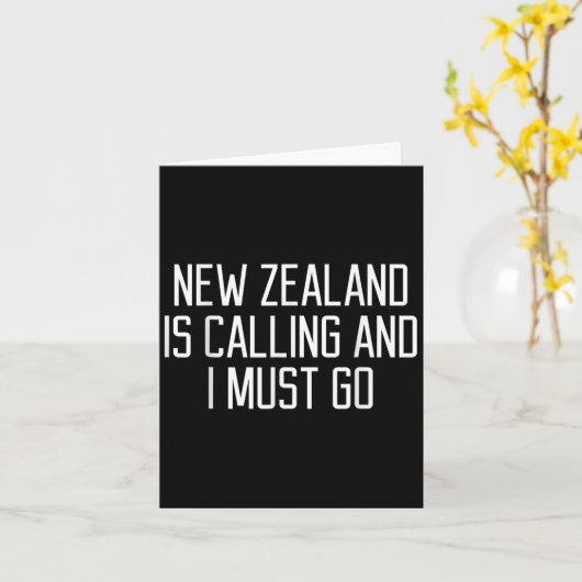 Funny New Zealand Quote  カード (黄色い花)