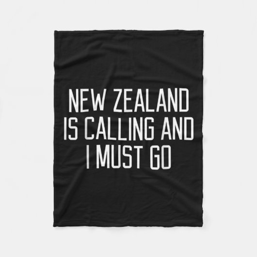 Funny New Zealand Quote フリースブランケット (正面)