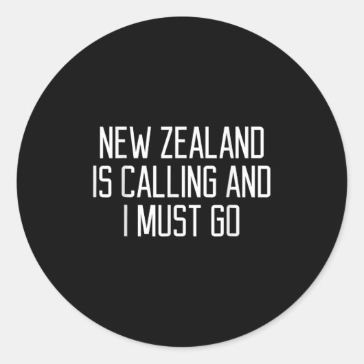 Funny New Zealand Quote  ラウンドシール (正面)