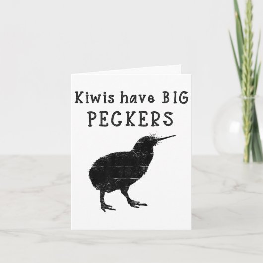 Funny New Zealand Quote Kiwis Have Big Peckers Quo カード (正面)