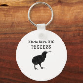 Funny New Zealand Quote Kiwis Have Big Peckers Quo キーホルダー (正面)