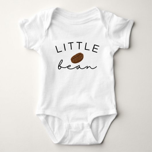 Funny Newborn Gift Little Bean Coffee Lover Cute ベビーボディスーツ (正面)