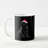 Funny Newfoundland Christmas Graphic Dog Lights Lo コーヒーマグカップ (左)