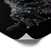 Funny Newfoundland Christmas Graphic Dog Lights Lo ポスター (角)