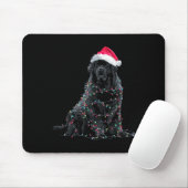 Funny Newfoundland Christmas Graphic Dog Lights Lo マウスパッド (マウス)