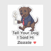 Funny Newfoundland Dog Business Suit Coffee  シール (シート)