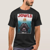 Funny Newfoundland Dog, Newfie Lab Jowls Burger, D Tシャツ (正面)