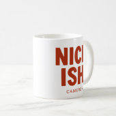 Funny Nice List Personalized Name Bold Christmas コーヒーマグカップ (正面右)