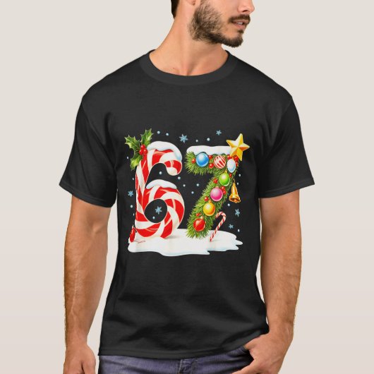 Funny Nice Naughty 6 7 Christmas 67 Meme Xmas Boys Tシャツ (正面)