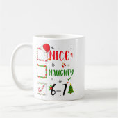 Funny Nice Naughty 6 7 Meme Christmas Six Seven  コーヒーマグカップ (左)