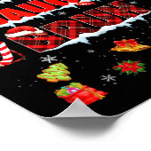 Funny Nice Naughty Bruh Christmas Plaid Pjs Pajama ポスター (角)