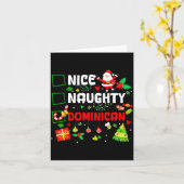 Funny Nice Naughty Dominican Family Men Women Chri カード (黄色い花)