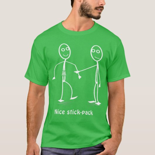 Funny Nice StickPack Stickman Costume Stick Figure Tシャツ (正面)
