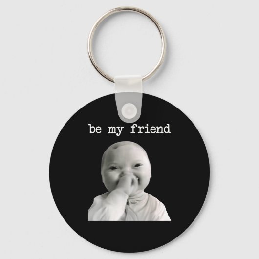 Funny Niche Baby Gen Z Meme Ai Viral Giggling Ai L キーホルダー (正面)