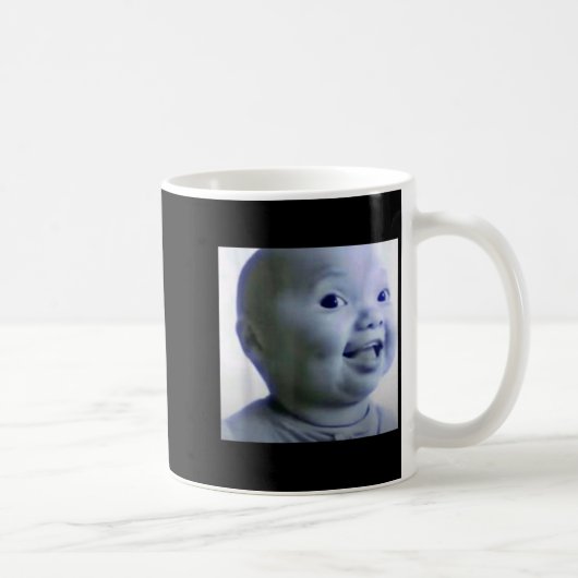 Funny Niche Baby Gen Z Meme Ai Viral Giggling Ai L コーヒーマグカップ (右)