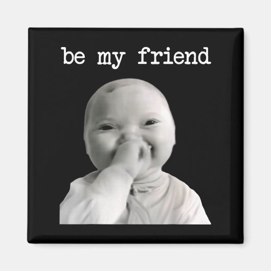 Funny Niche Baby Gen Z Meme Ai Viral Giggling Ai L マグネット (正面)