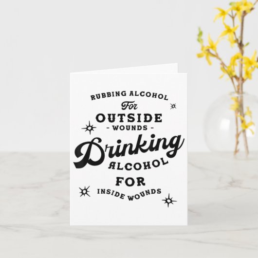 Funny Nick Miller Quote Shirt_ Alcohol Saying New カード (黄色い花)