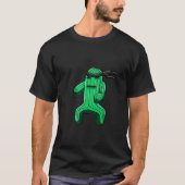 Funny Ninja Cactus Cartoon Tシャツ (正面)