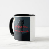 Funny Ninja Cat Meme Customizable Coffee Mug マグカップ (正面左)