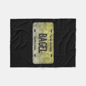 Funny Nj State Vanity License Plate Bagel  フリースブランケット (正面(横))