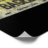 Funny Nj State Vanity License Plate Bagel  ポスター (角)