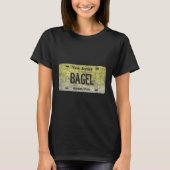 Funny Nj State Vanity License Plate Bagel  Tシャツ (正面)