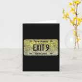 Funny Nj State Vanity License Plate Exit 9  カード (黄色い花)