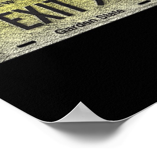 Funny Nj State Vanity License Plate Exit 9 ポスター (角)