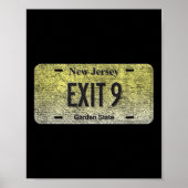 Funny Nj State Vanity License Plate Exit 9 ポスター (正面)