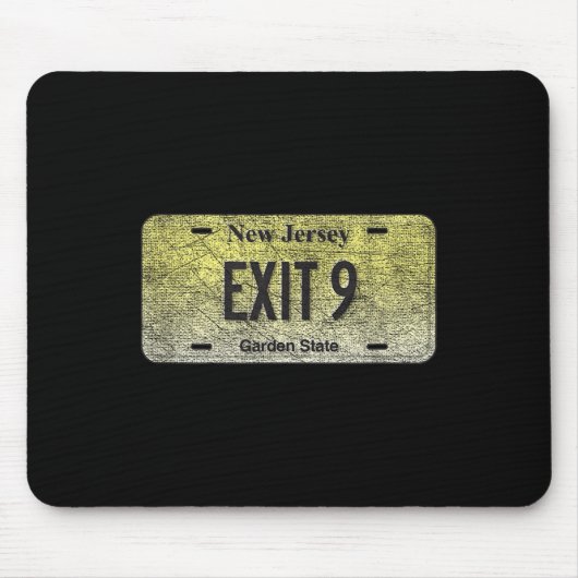 Funny Nj State Vanity License Plate Exit 9  マウスパッド (正面)
