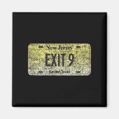 Funny Nj State Vanity License Plate Exit 9 マグネット (正面)