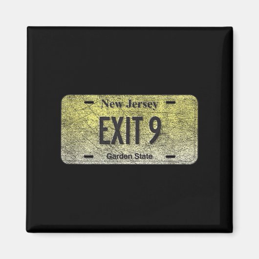 Funny Nj State Vanity License Plate Exit 9  マグネット (正面)