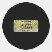 Funny Nj State Vanity License Plate Zza  ラウンドシール (正面)