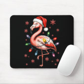 Funny Nk Flamingo Christmas Tree Lights Xmas Snowf マウスパッド (マウス)