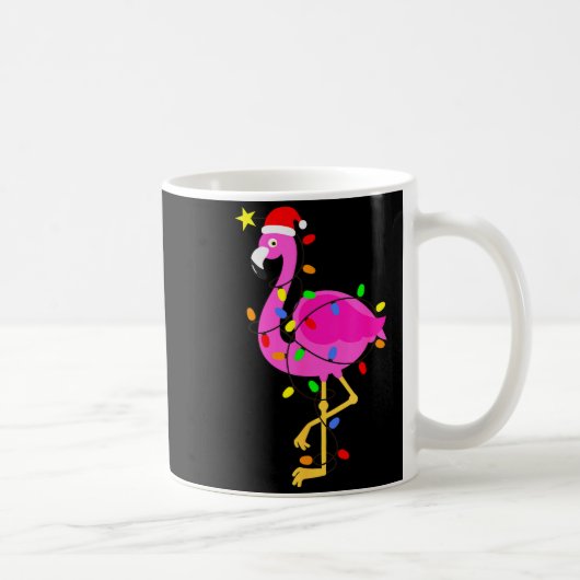 Funny Nk Flamingo In Santa Hat Christmas In July M コーヒーマグカップ (右)