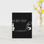 Funny No Bike Today  カード (黄色い花)