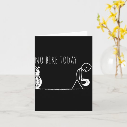 Funny No Bike Today  カード (黄色い花)