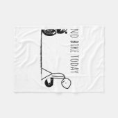 Funny No Bike Today  フリースブランケット (正面(横))