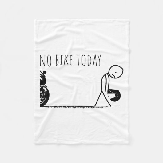 Funny No Bike Today  フリースブランケット (正面)