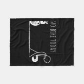 Funny No Bike Today  フリースブランケット (正面(横))