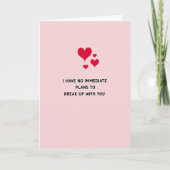 Funny No Breakup Love Card カード (正面)