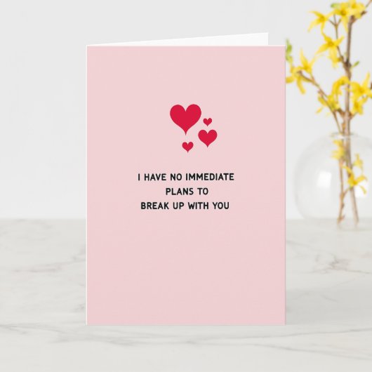 Funny No Breakup Love Card カード (黄色い花)