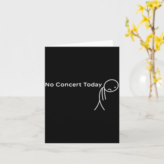 Funny No Concert Today Sad Stick Tee For Music Lov カード (黄色い花)