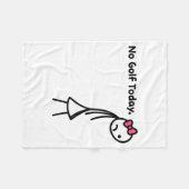 Funny No Golf Today Golf Srt For Golf Lovers Girls フリースブランケット (正面(横))