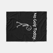 Funny No Golf Today Sad Stickman Golfer Golfers Me フリースブランケット (正面(横))
