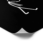 Funny No Golf Today Sad Stickman Golfer Golfers Me ポスター (角)