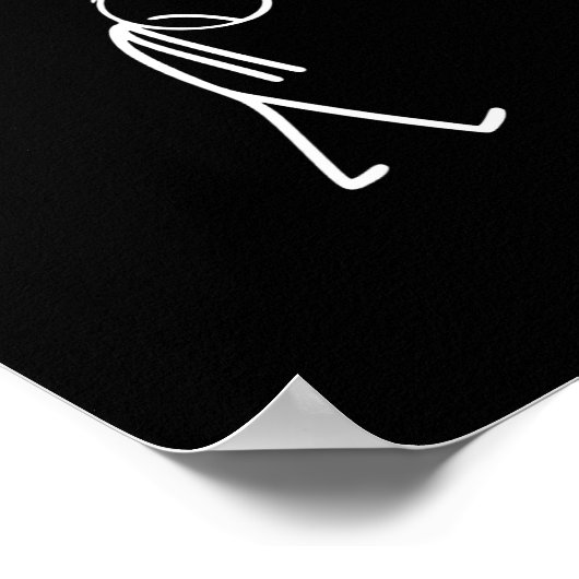 Funny No Golf Today Sad Stickman Golfer Golfers Me ポスター (角)